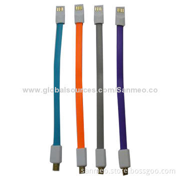 Magnetic Micro USB Cables for Samsung/iPhone 5, Various Designs Available